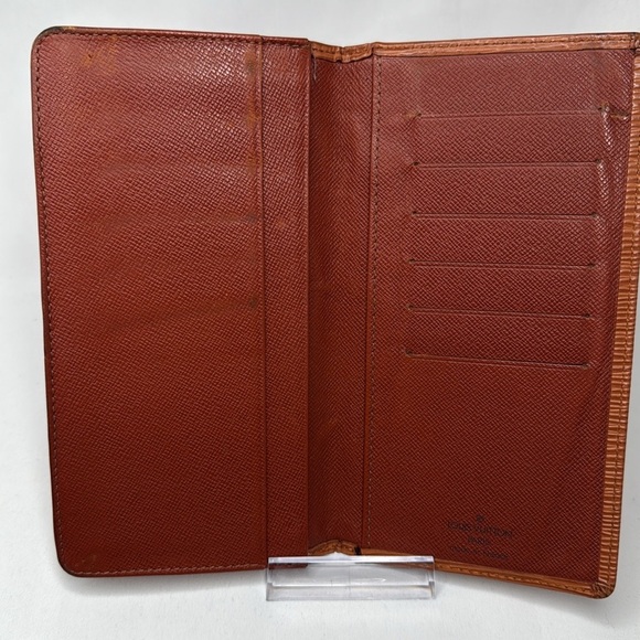 Louis Vuitton Orange and Black Epi Leather Brazza Long Wallets | Unisex | Used | - Picture 5 of 13